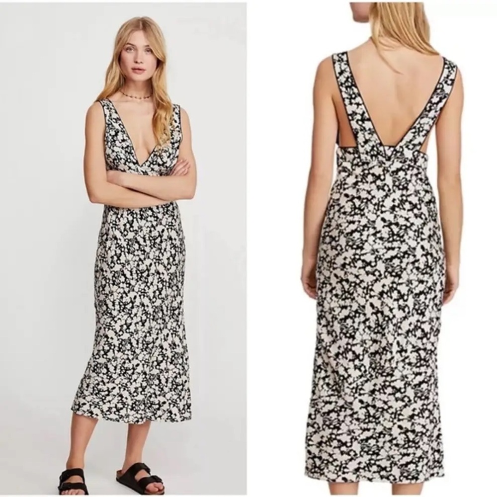 Free People NEW Ohh La La Bias-Cut Midi Dress 2